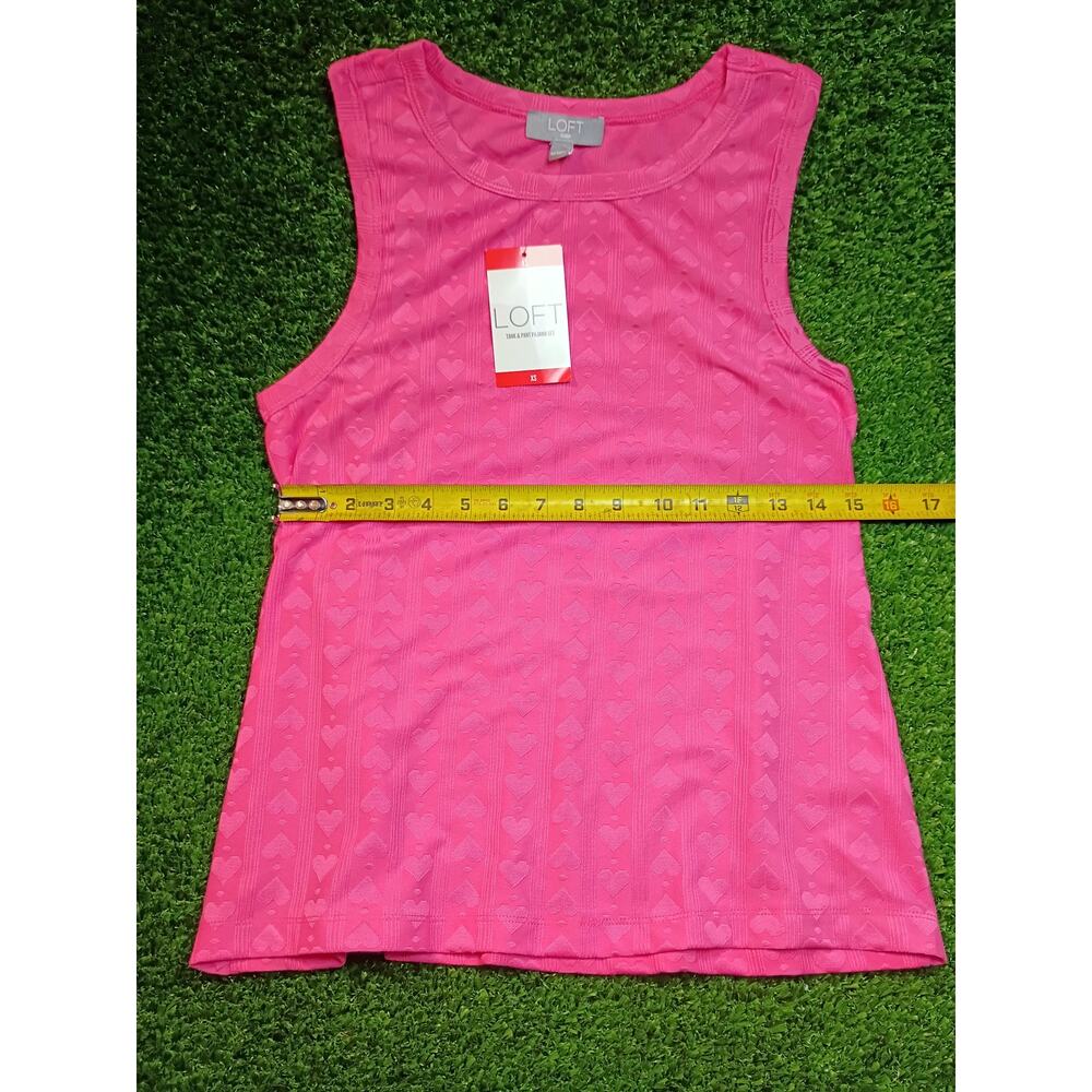 Loft Women's Valentine's Set - Pink Tank & Patterned Pants nwt xs - Picture 5 of 9